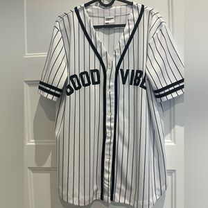 Baseball striped jersey shirt